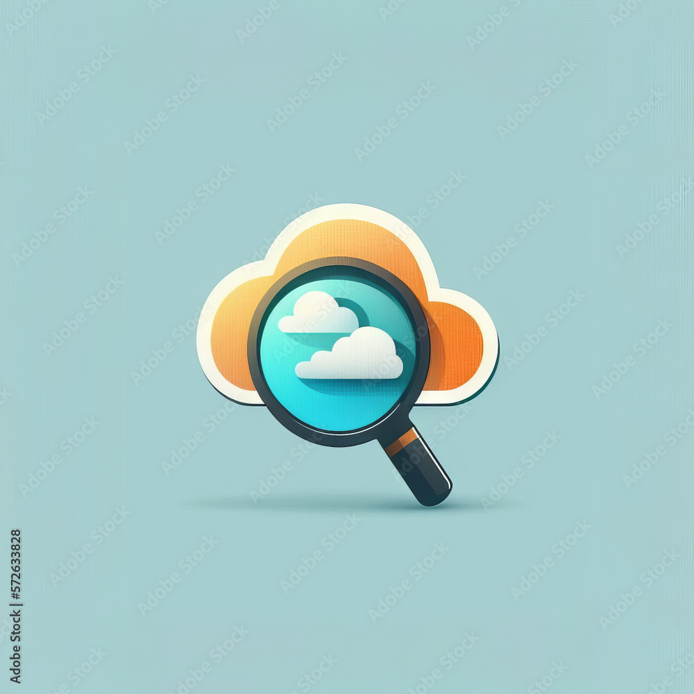 cloud search icon modern webdesign minimalistic cloud search icon modern webdesign minimalistic