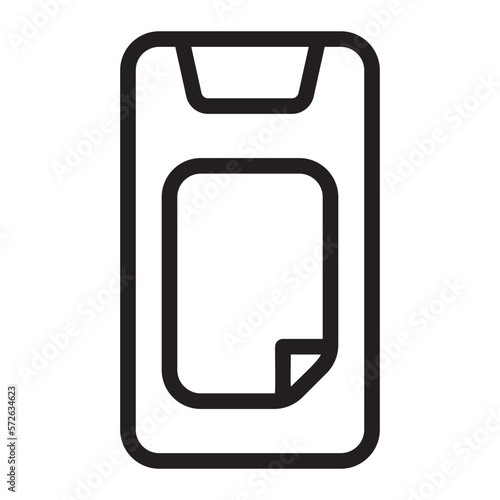 notes line icon