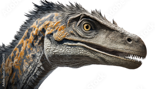 Velociraptor dinosaur isolated on white, transparent, generative ai © Rawf8