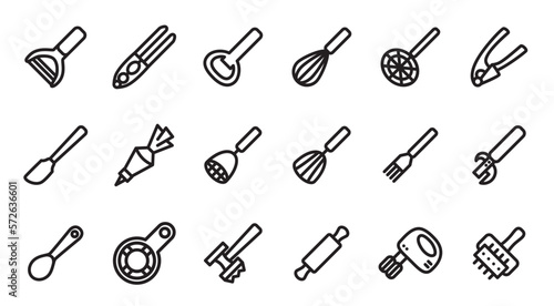 Set of kitchenware Icons