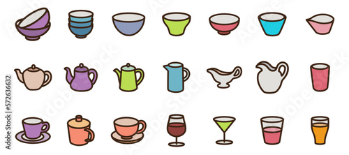 Set of kitchenware Icons