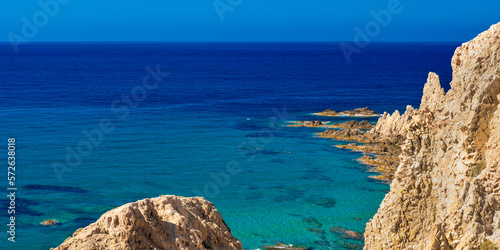 Las Sirenas Reef, Cala de las Sirenas, Cabo de Gata-Níjar Natural Park, UNESCO Biosphere Reserve, Hot Desert Climate Region, Almería, Andalucía, Spain, Europe