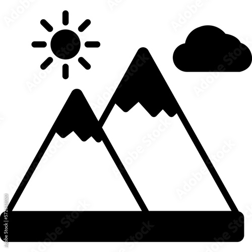  Hill Vector Icon fully editable
