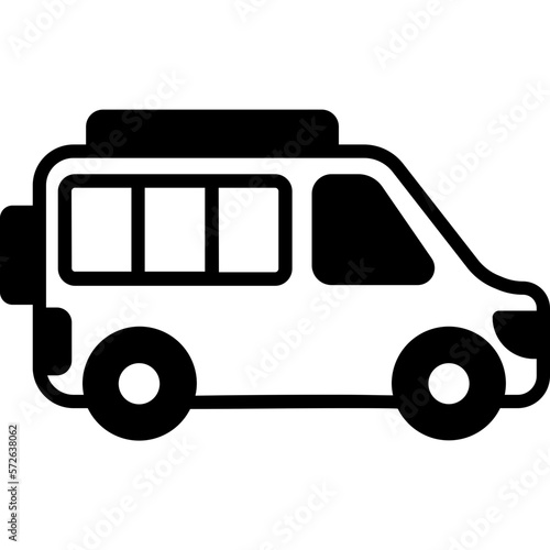 Camper Vector Icon fully editable

