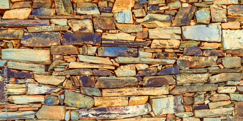 Natural Stone Wall Textured Background