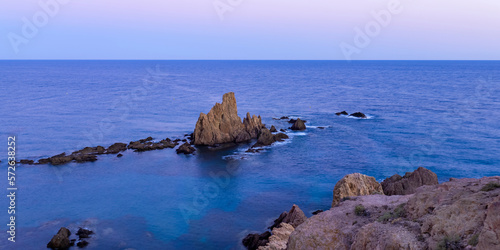 Las Sirenas Reef, Cala de las Sirenas, Cabo de Gata-Níjar Natural Park, UNESCO Biosphere Reserve, Hot Desert Climate Region, Almería, Andalucía, Spain, Europe