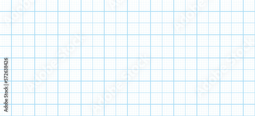 Blue millimeter graph paper grid background. Seamless pattern math paper texture. Desigh for rchitect plan, school project. Vector illustration