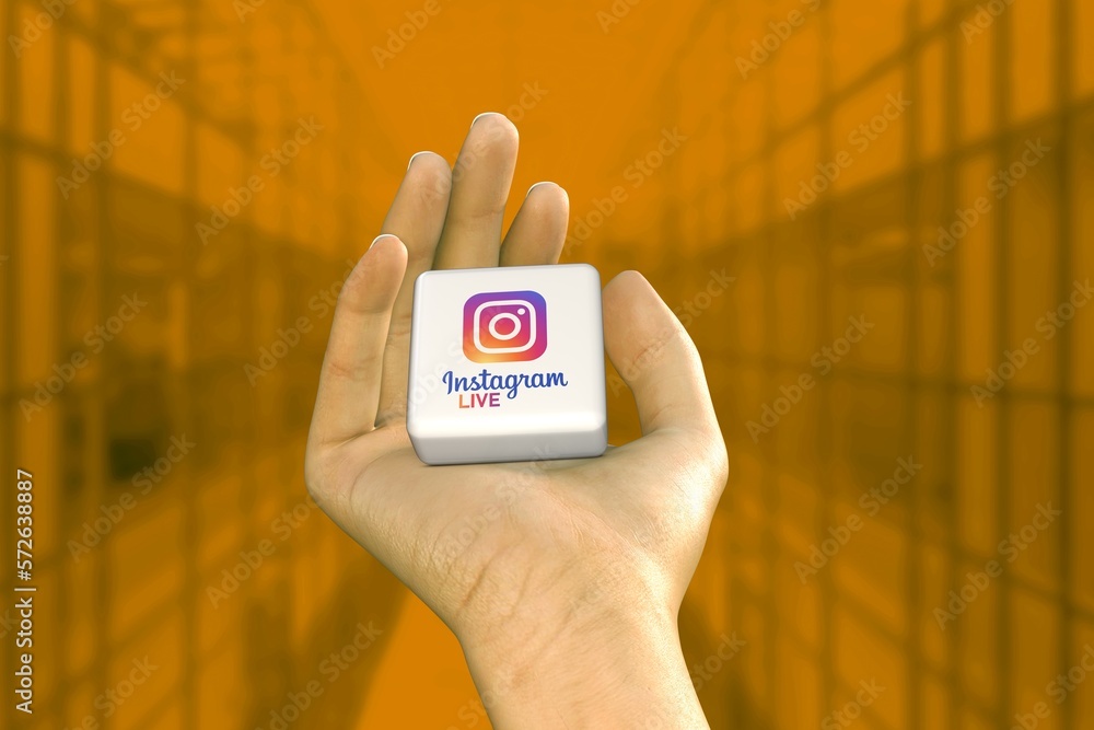 Instagram live, social media background Stock Photo | Adobe Stock