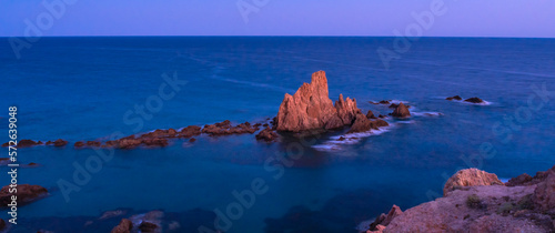 Las Sirenas Reef, Cala de las Sirenas, Cabo de Gata-Níjar Natural Park, UNESCO Biosphere Reserve, Hot Desert Climate Region, Almería, Andalucía, Spain, Europe