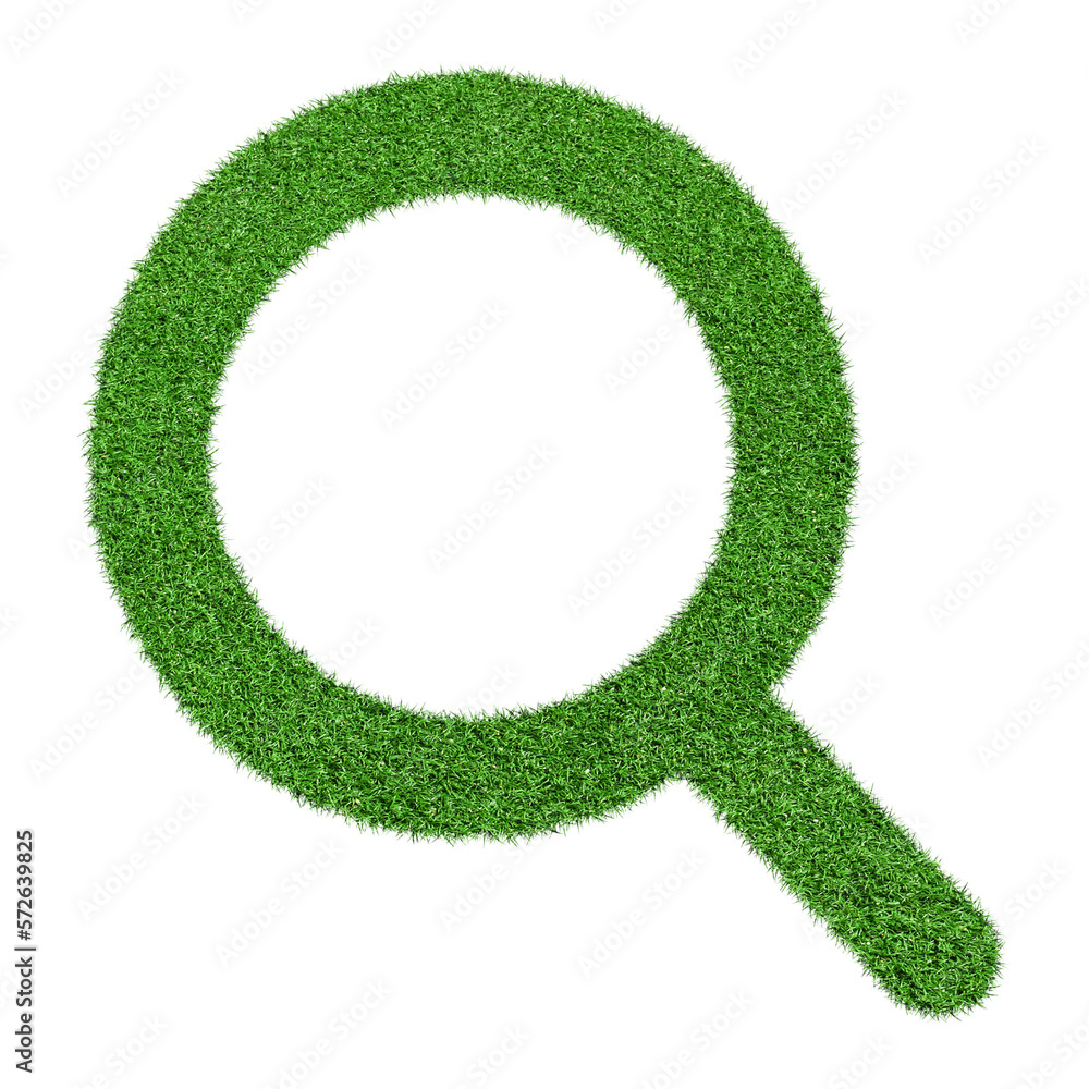 search icon made from Green grass isolated on transparent background PNG file. search icon made from Green grass isolated on transparent background PNG file.