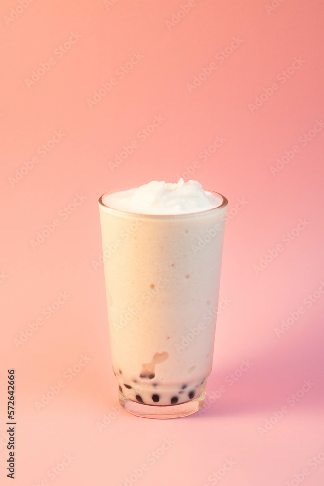 milkshake on pink background milkshake on pink background