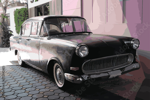 classic car vector retro style © wondervalve