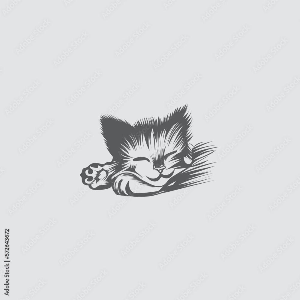 Obraz premium Custom cat vector art design 