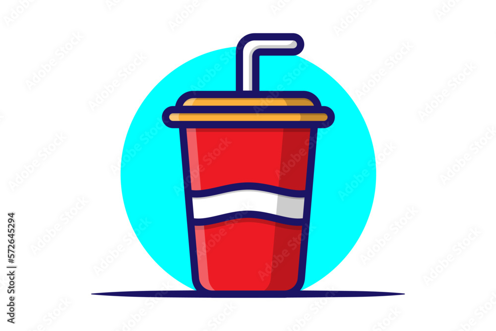 Illustration of a soda drink cup vector white background Illustration of a soda drink cup vector white background