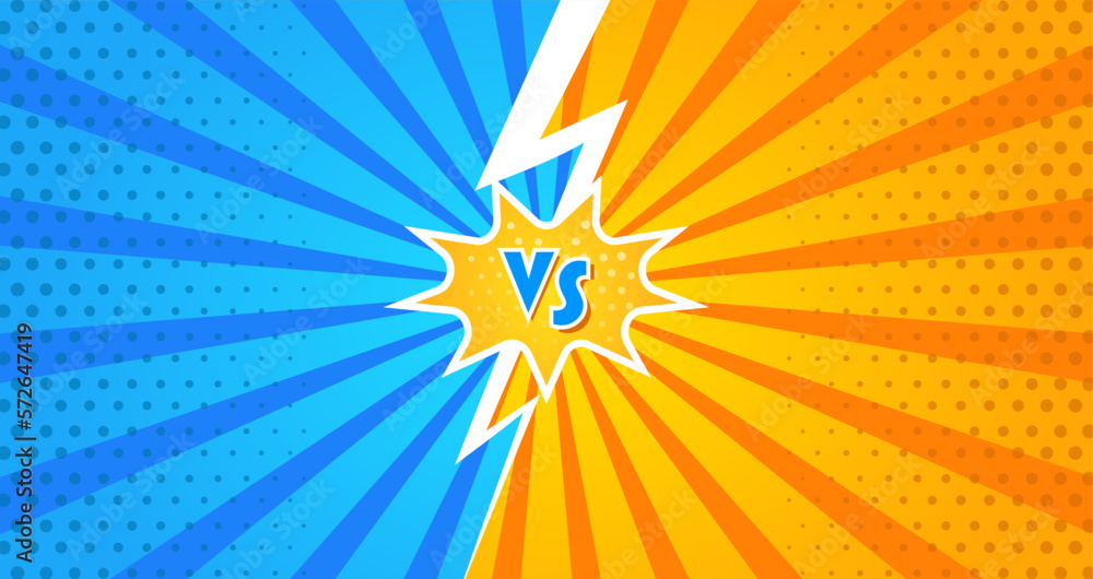 Fototapeta premium Versus Retro Elements Product Comparison Background Vector Illustration