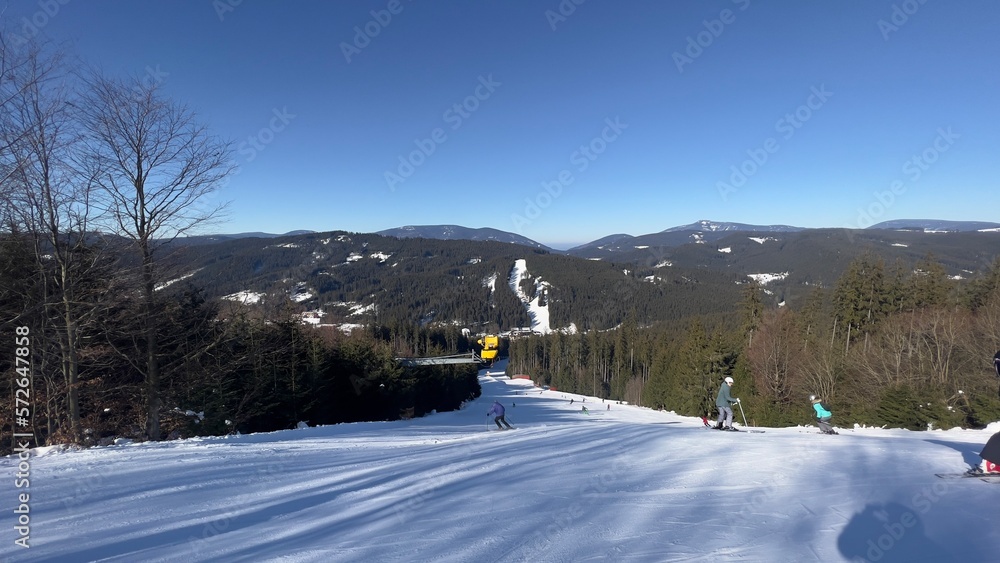 Ski resort Bila in Czech mountain Beskydy Ski resort Bila in Czech mountain Beskydy