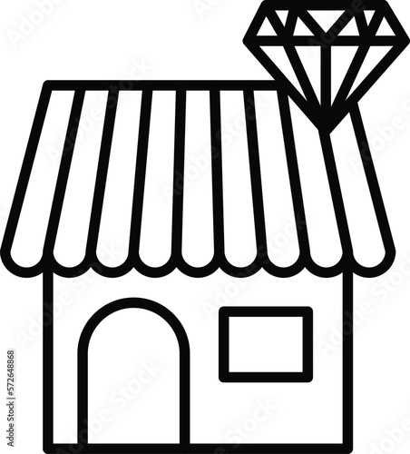 jewelry store Vector Icon
