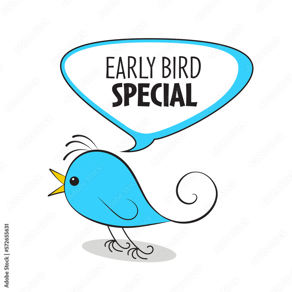 Early Bird Special discount sale event banner or poster. Early Bird Special discount sale event banner or poster.