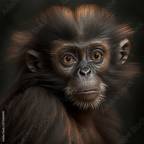 Alouatta puruensis Monkey Generative AI photo