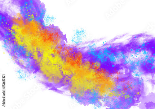 Fototapeta Naklejka Na Ścianę i Meble -  abstract watercolor Abstract art, Colorful Art Background, watercolor splatter, splash, Colorful dust, PNG, Transparent