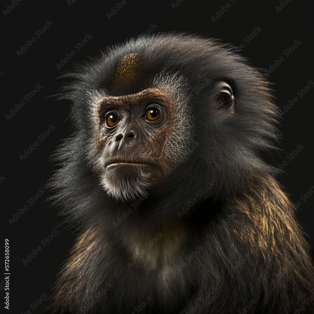 Pithecia albicans Monkey Generative AI Pithecia albicans Monkey Generative AI