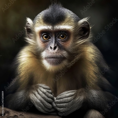 Saimiri cassiquiarensis Monkey Generative AI © Luiz