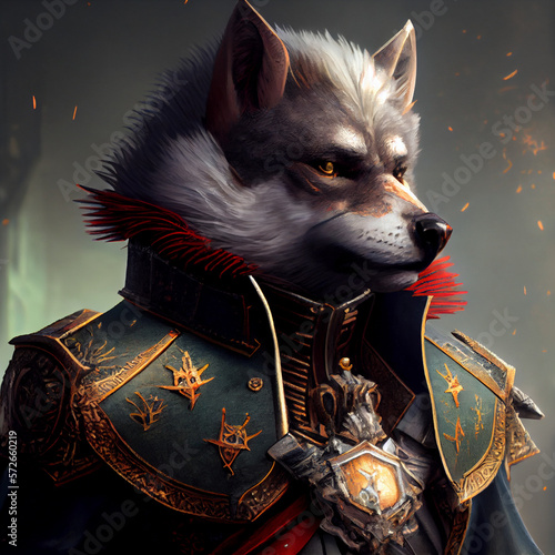 Wolf NFT Art Portrait photo