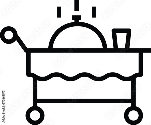 hotel service  trolley and food