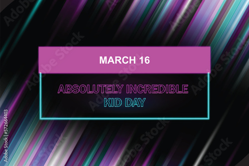Absolutely Incredible Kid Day background.