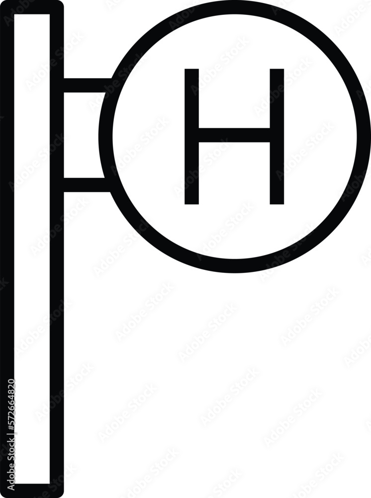 Obraz premium hotel service signboard and hotel