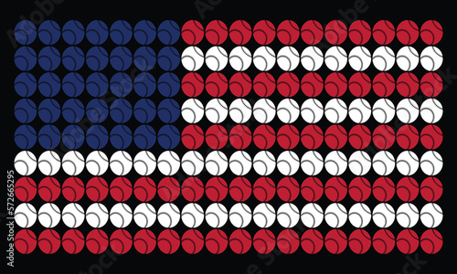 4th Of July Baseball Design