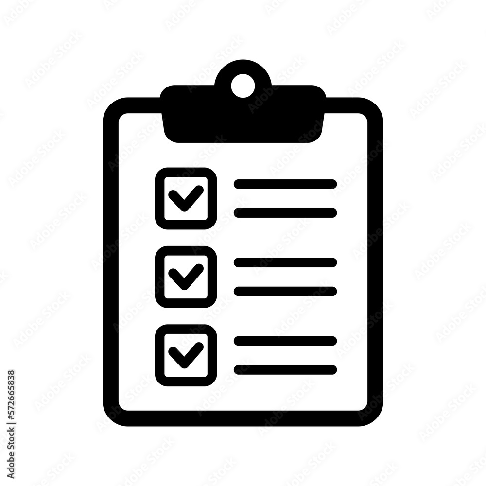 Clipboard and checklist icon. Project management, questionnaire icon. To do list vector icon for web site and app design. Clipboard and checklist icon. Project management, questionnaire icon. To do list vector icon for web site and app design.