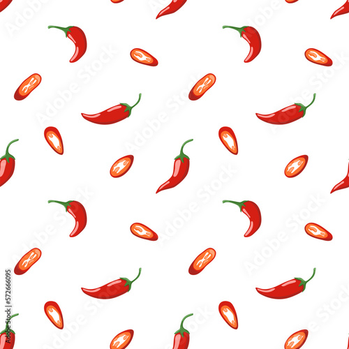 Red hot chilli pepper pattern