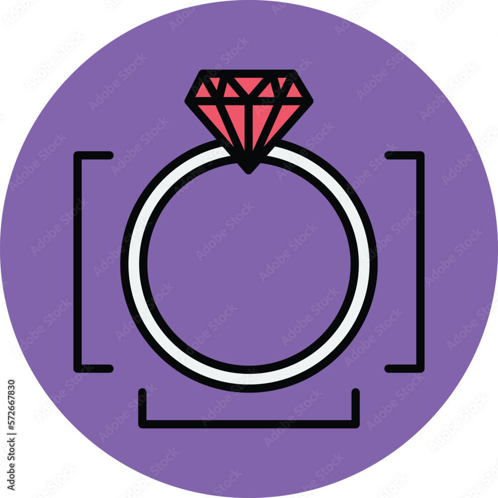 ring sizing Vector Icon
