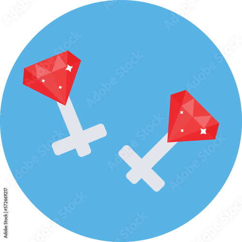 Cufflink Vector Icon
