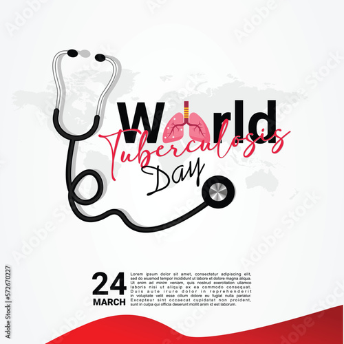 World Tuberculosis Day March 24. Medical solidarity day concept. Vector illustration