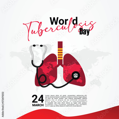 World Tuberculosis Day March 24. Medical solidarity day concept. Vector illustration