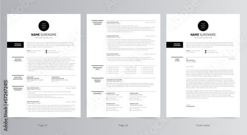 Resume Template, Professional Modern Resume Template, CV Template