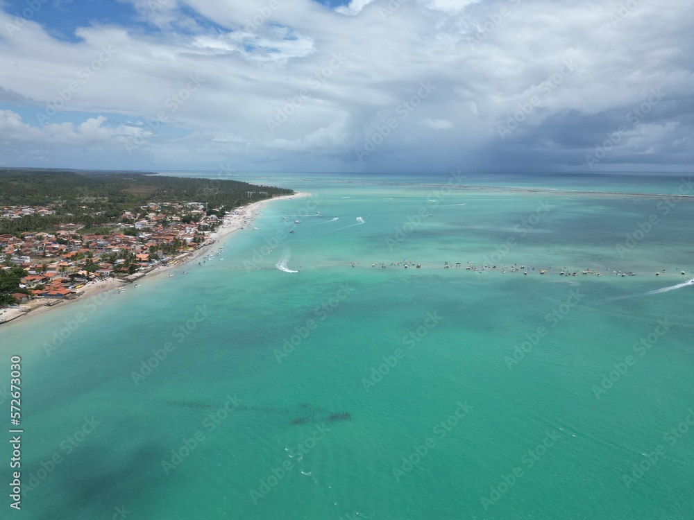 Beach Maragogi, praia de antunes, Alagoas. Caminho de Moises Stock ...
