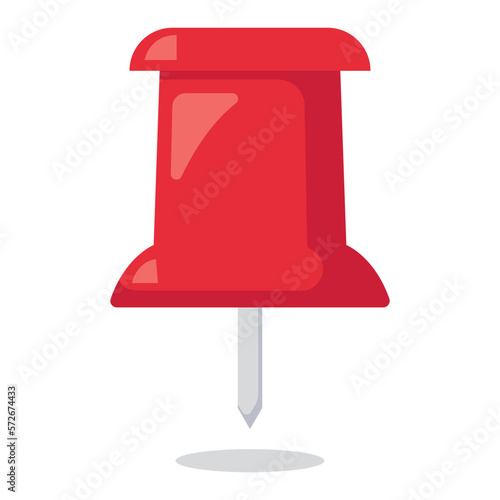 Pin Tack Red Flat Style