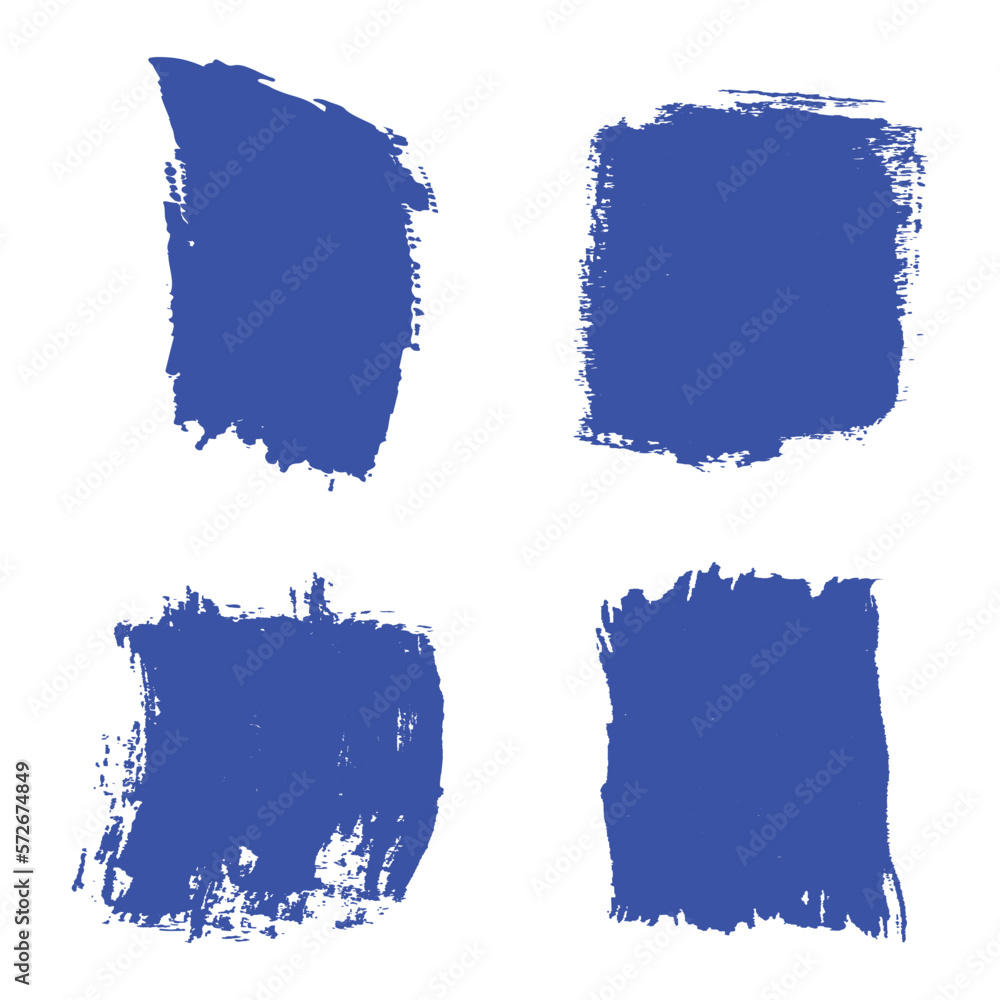 Set Of Four Thick Brush Strokes Set Of Four Thick Brush Strokes