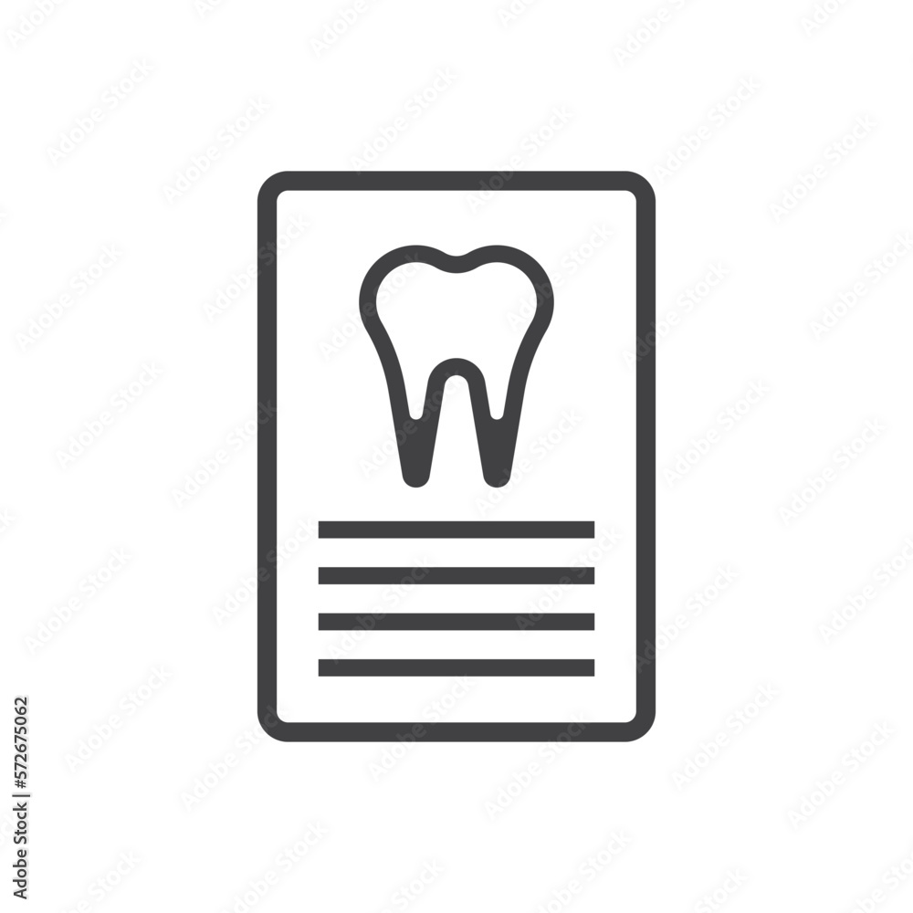 Dental Report Icon - Dentist Document Icon Dental Report Icon - Dentist Document Icon