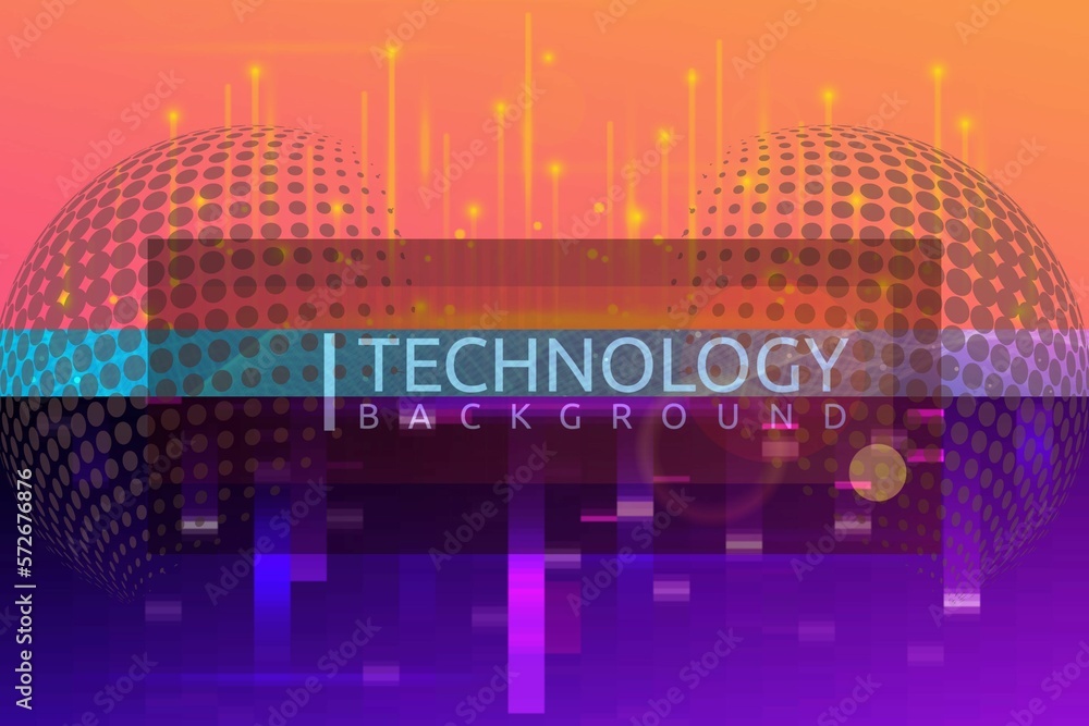 background. Technology connection digital data and big data concept.
