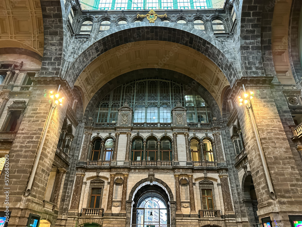 Antwerpen-Centraal Station in Antwerp, Belgium (Inside)