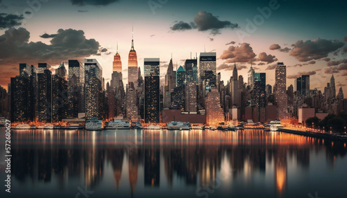 New York City skyline  Generative ai