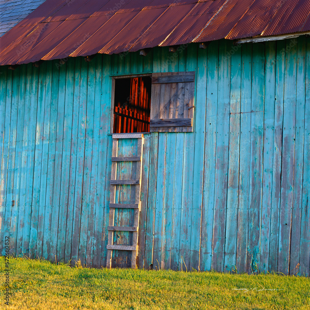 Barn Shadows. This barn is probably owned by a Canadian because this is the color of barns is