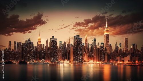 New York City skyline  Generative ai
