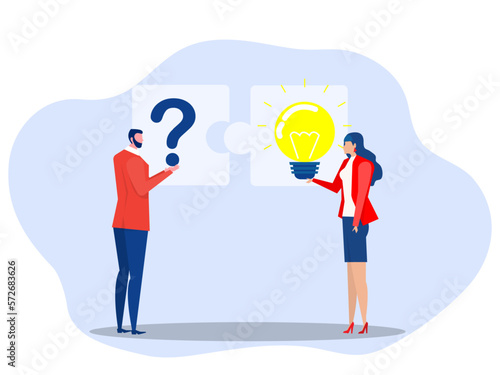 Two business different thinking between Fixed Mindset vs Growth Mindset success concept Vector illustration.