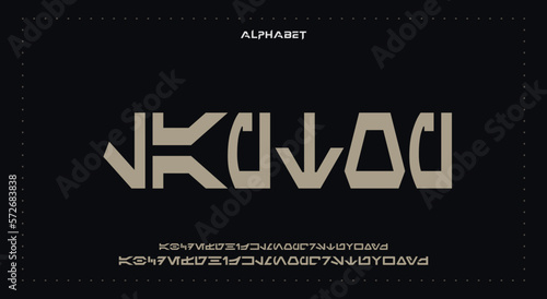 Abstract Fashion Best font alphabet. Minimal modern urban fonts for logo, brand, fashion, Heading etc. Typography typeface uppercase lowercase and number. vector illustration full Premium look