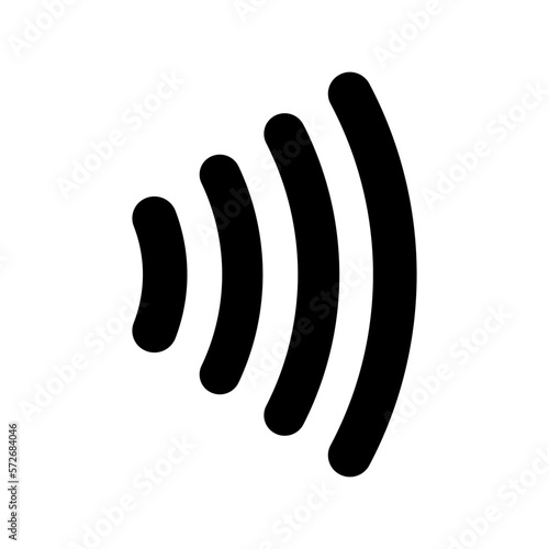 NFC Contactless signal payment line icon, illustration vector